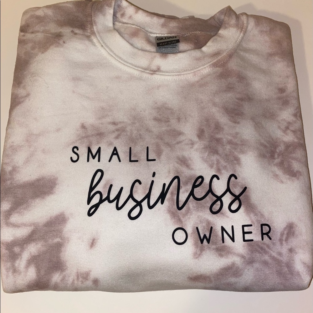 Mocha Brown Tie Dye Crew Neck